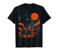 Murakami Surreal Cat Night Kafka Train au Clair de Lune T-Shirt