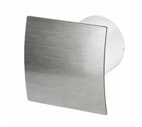 Mural Bain Extracteur Ventilateur 125mm Avec 188mm x 208mm Argent Brossé Façade