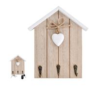 Mural Bois Décoration Maison En Bois Gain De Place Avec 3 Crochets | Râtelier à clés décoratif pour la maison, l'entrée, le porche, le couloir, la buanderie et un garage