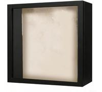 Mural en pour bois avec Fermeture Magnétique Sécurisée Mural(black 5*5inch) | Design profond pour idéal, parfait pour fleurs séchées, spécimens végétaux, ombres portées esthétiques