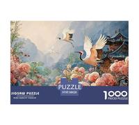 Mural in The Style of Japanese Art 1000 Pcs Carton Premium Lot de Puzzles Spring Village Stimulant Et Éducatif Défi Unique Puzzles pour Adultes Et Enfants 38x26cm/1000pcs