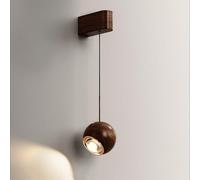Mural LED Moderne Creative Globe Globe Aluminium Murce Mural avec Une Teinte en Verre Transparent, Mode 3 Color Nordic Rettractable Lampe de Mur de Fil Suspendu 5W Éclairage Art déco Contemporain