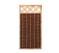'mural "Mia en osier avec fenêtre 180 x 90 cm, qualité supérieure cuits osier, bois teinté