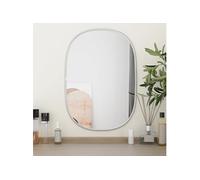 vidaXL Mural Miroir de Maquillage Coiffeuse Cosmétique Décoration de Chambre à Coucher Salle de Bain Salon Intérieur Argenté 50x35 cm