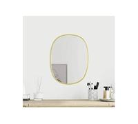 vidaXL Mural Miroir de Maquillage Coiffeuse Cosmétique Décoration de Chambre à Coucher Salle de Bain Salon Intérieur Doré 30x25 cm