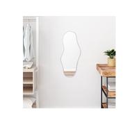 Mural Miroir de Maquillage Coiffeuse Cosmétique Décoration de Chambre à Coucher Salle de Bain Salon Intérieur Argenté 348255