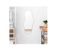 vidaXL Mural Miroir de Maquillage Coiffeuse Cosmétique Décoration de Chambre à Coucher Salle de Bain Salon Intérieur Argenté 348257 Blanc G