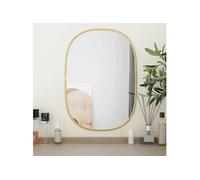 vidaXL Miroir mural de maquillage 348217 Doré 50x35 cm