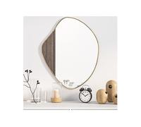 Mural Miroir de Maquillage Coiffeuse Cosmétique Décoration de Chambre à Coucher Salle de Bain Salon Intérieur Doré 348251