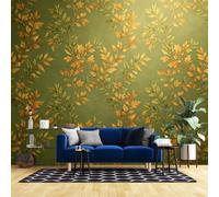 Mural Papier Peint 3D Pour Salon, Paysage Feuilles De Vigne, Papier Peint Intissé 250 Cm X 175 Cm (L X H), Tapisserie Murale Panoramique D'Art Moderne, Décoration Intérieure - Ne Pas Décoller Et