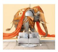 Mural Photo Self-adhesive Wallpaper Bohemian elephant animal red 100x70cm 3D Bedroom Wall Sticker Art Poster Picture
