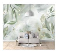 Mural Photo Self-adhesive Wallpaper Simple watercolor leaves gray gold 100x70cm 3D Bedroom Wall Sticker Art Poster Picture