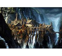 Mural Puzzle 1000 Pièces Hobbit Castle Jeu De Mise En Page Colorée, 1000pcs