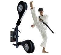 Mural Raquette Taekwondo, Martial Arts Kicking Training Strike Target Pad, Support à ressort à 3 combinaisons, pour l'entraînement de boxe et de taekwondo(Double target)