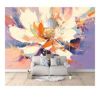Mural Self-adhesive Wallpaper 3D Abstract oil painting with colorful flowers 100x70cm Photo Modern Living Room Wall Background Tv Sofa Study Home Decoration