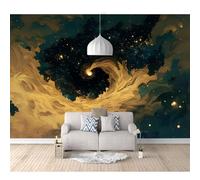 Mural Self-adhesive Wallpaper Fantasy clouds, swirls, stars, moons 100x70cm Murals 3D Bedroom Living Room Tv Decoration Wall Cloth Fresco for Office Hotel Clothing Shop Background