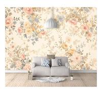 Mural Self-adhesive Wallpaper Flowers, branches, plants, reddish, beige 100x70cm Murals 3D Bedroom Living Room Tv Decoration Wall Cloth Fresco for Office Hotel Clothing Shop Background