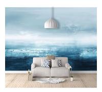 Mural Self-adhesive Wallpaper Hand-painted simple oil painting blue-gray 100x70cm Murals 3D Bedroom Living Room Tv Decoration Wall Cloth Fresco for Office Hotel Clothing Shop Background