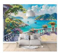 Mural Self-adhesive Wallpaper Photo Poster Wall Decoration Hd Print Beach scenery flowers nature 100x70cm Background Painting Panorama 3D