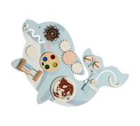 Mural - Sensoriel 2200 G, Jouets Muraux Sensoriels, Panneau D'activité Dauphin Crocodile, Occupé pour Tout-Petits, Jouet d'apprentissage Éducatif pour Salle De Jeux
