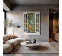 Mural Sur Toile Royaume Secret Contes Fées Fantastiques Impression Toile Peinture Grappe Fleurs Champignon Affiches Murales Sur Toile Impression Artistique pour Maison Salon Chambre, Sans Cadre -