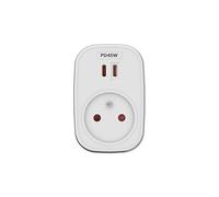 The Mobility Lab Prise murale 2 ports USB Type-C 45 W Blanc