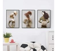 Murale Art Salon De Coiffure Beauté Art Murale Tableaux Salon De Coiffure Peinture Toile tableau Peinture Art Affiche Decoration Murale Sans Cadre 60×80cm×3 Pcs