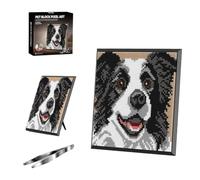 Murale Chien Blocs de Construction, 3623 Pièces DIY Pixel Art Berger Allemand Mini-Ensemble de Construction, Décoration Murale ou de Table Unique, Cadeau D'anniversaire Créatif pour Adolescents