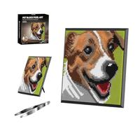 Murale Chien Blocs de Construction, 3623 Pièces DIY Pixel Art Jack Russell Terrier Mini-Ensemble de Construction, Décoration Murale ou de Table Unique, Cadeau D'anniversaire Créatif pour Adolescents