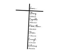murale - Décoration chrétienne élégante pour la maison en métal, de Jésus inspirée des Écritures, ornement religieux robuste à suspendre | Signe de prière moderne pour la ferme pour