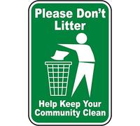 Murale Métallique Attention, ne jetez Pas de déchets. Aidez à Garder Votre communauté Propre.,Plaque Métal Signe,Bar,Café,Métal Mur Affiche,Hôtels S