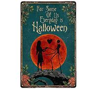 Murale Métallique Jack Skellington Sally pour certains d'entre nous Chaque jour est Halloween,Affiche Étain,Parc,Clubs,Métal Mur Affiche,Hôtels M
