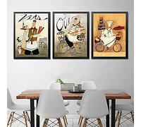 Murale Restaurant toile peinture boulangerie cuisinier affiche cuisine café mur Art photo décoration de la maison affiches et impressions 50x70cmx3 sans cadre