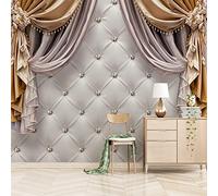 Murales Amovible Peinture Murale Rideaux de papier peint 3D Fonds d'écran doux, 400 * 280cm Poster Geant Mural 3D pour Salon Chambre Décoration Murale