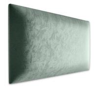 Muralo Coussin mural en velours - Panneau rembourré en tissu - Pour chambre à coucher, salon, lit - Tête de lit - Moderne de luxe - Menthe - 70 cm x 30 cm