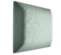 Muralo Coussin mural en velours - Panneau rembourré en tissu - Pour chambre à coucher, salon, lit - Tête de lit - Moderne de luxe - Menthe - 50 cm x 50 cm