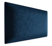 Muralo Coussin mural en velours - Pour chambre à coucher, salon, lit - Tête de lit - Moderne de luxe - Bleu foncé - 40 cm x 30 cm