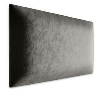 Muralo Coussin mural en velours - Pour chambre à coucher, salon, lit - Tête de lit - Moderne de luxe - Gris - 70 cm x 30 cm
