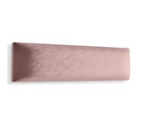 Muralo Coussin mural en velours - Pour chambre à coucher, salon, lit, tête de lit - Moderne et luxueux - Rose clair - 90 x 30 cm