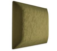 Muralo Coussin mural en velours - Pour chambre à coucher, salon, lit, tête de lit - Moderne et luxueux - Vert olive - 50 cm x 50 cm