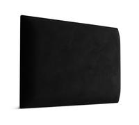 Muralo - Coussin mural en velours pour chambre à coucher, salon, lit, tête de lit, moderne, luxueux, velours magique (noir, 60 cm x 40 cm)