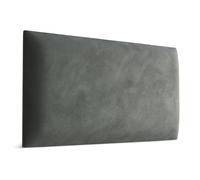 Muralo - Coussin mural en velours pour chambre à coucher, salon, lit, tête de lit, moderne, luxueux, velours magique (gris, 60 cm x 30 cm)