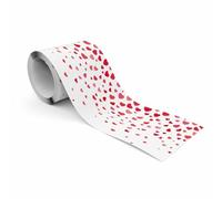 Muralo Frise Adhésive Petits Cœurs Papier Peint Déco Murale - 10x300 cm | Bordure autocollante, design moderne, semi-mate et lisse, résistante aux UV et à l'abrasion - idéale pour la chambre d'enfant