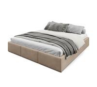 Muralo Lit Capitonné avec Coffre - 180x200 cm, Beige