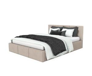 Muralo Lit Capitonné avec Coffre Beige - 120x200x100 cm, Beige | Lit rembourré avec sommier à lattes, revêtement doux, sans matelas - confort et élégance pour la chambre