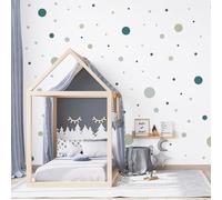 Muralo - Lot de 150 points décoratifs - Pour chambre d'enfant, chambre de bébé - Lot de cercles - Autocollants muraux à pois - Style bohème pour filles, adolescents - Largeur : 60 cm - Hauteur : 30 cm