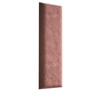 Muralo Panneau mural rembourré, moderne, en velours Magic Velvet, tête de lit, coussin lombaire, pour chambre à coucher, salon, lit, vieux rose, 80 x 20 cm