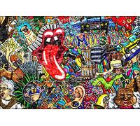 Muralo Papier Peint Collage Musique - Graffiti 180x270 Vinyle Multicolore À la Mode Design - 617950403