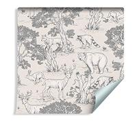 Muralo Papier Peint Enfant - Animaux de la forêt Vinyle De Bon goût Faune et Flore Écosystème - 713109874