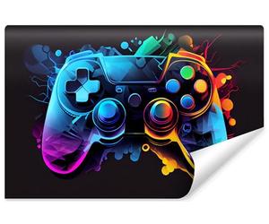 Muralo Papier Peint Intissé 3D Manette - 360x240 cm | Revêtement mural panoramique, pose facile, effet matière réaliste - style industriel pour salon ou bureau